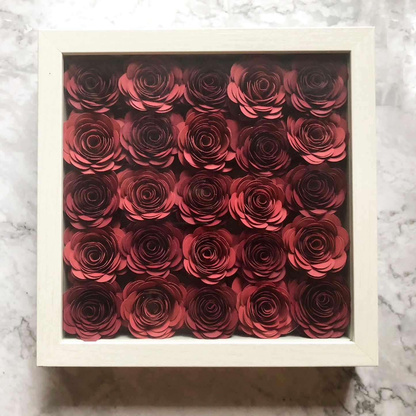 Custom Hand Rolled Paper Flower Gift Shadow Box Love is Kind, Valentine's Day Gift/ Wedding Gift | Gift for Wife or Fiance
