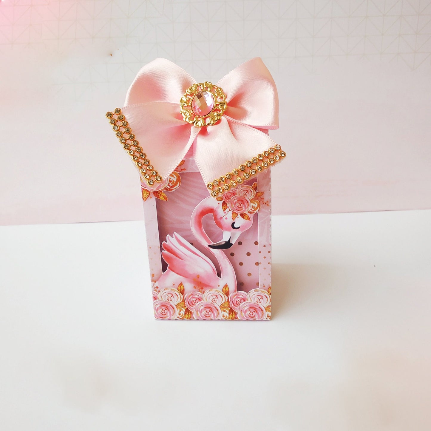 Luxury Flamingo Party Milk Favor Box, Luxury Flamingo Decoration, Goodie Bag, Flamingo Baby Shower, Luxury goodie bags, Luxury favor boxes