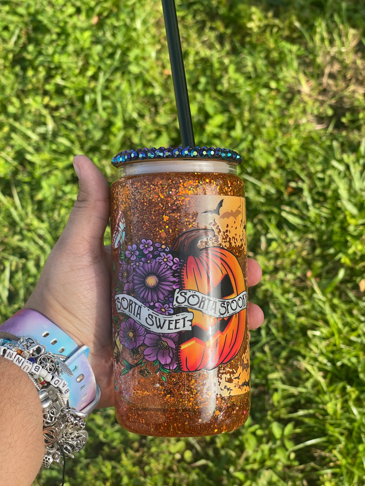 A little sweet a little Spooky Halloween tumbler