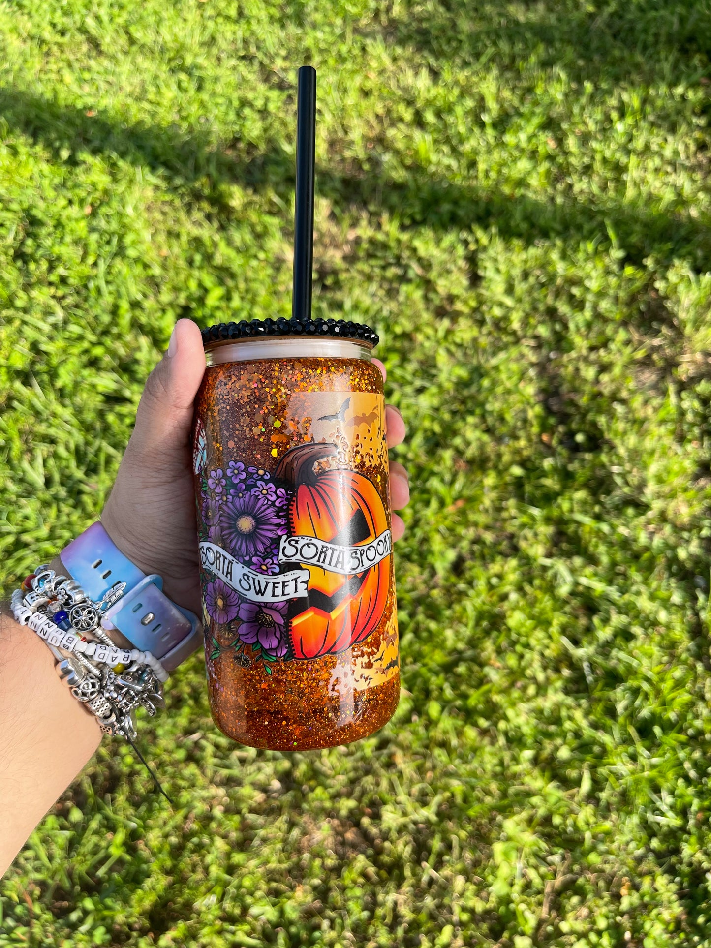 A little sweet a little Spooky Halloween tumbler