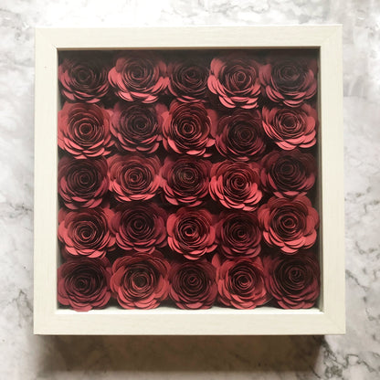 Custom Hand Rolled Paper Flower Gift Shadow Box Love is Kind, Valentine's Day Gift/ Wedding Gift | Gift for Wife or Fiance