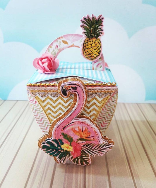 Flamingo Theme Sushi Party Favor Box. Flamingo theme Treat Boxes. Flamingo Party decor and gift boxes. Candy Box, Treat Box, Goodie Bag.