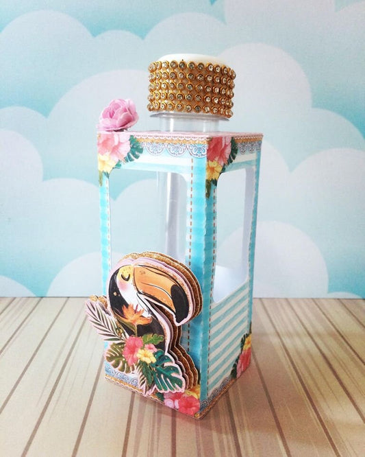 Flamingo Theme Party Favor Box With Acrylic Tube. Flamingo theme Treat Boxes. Flamingo Party decor and gift boxes. Treat boxes, goodie bags.
