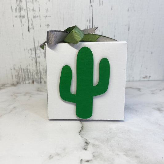 Cactus square Favor Boxes - Cactus Theme - Baby Shower Gift Boxes - Fiesta Birthday Decor - Cactus Bridal Shower Candy Box