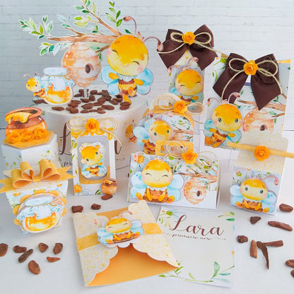 Honey Personalized Baby Shower honey Box - Honey Bee Personalized Favor Box - Bumble bee baby shower favors - bee theme party favor