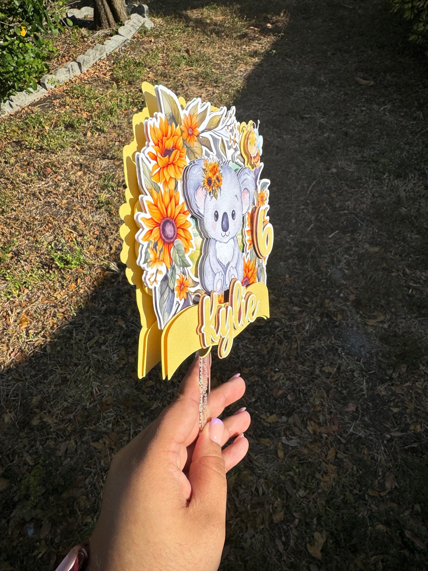 Koala Cake topper, Cake topper, Shaker cake topper, Tropical cake topper, Party decor, paper party decor, Tropical party decor, Paper party decorations, Tropical cake decoration, Koala party decorations, Koala cake topper, Koala party theme, Koala