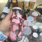 Pink Strawberry Cow print Milk Jug