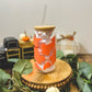 Cow Print 16 os glass Cup