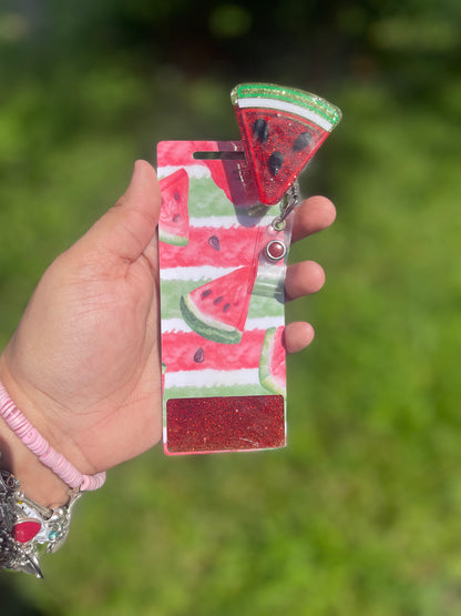 Watermelon Slice Badge Reel