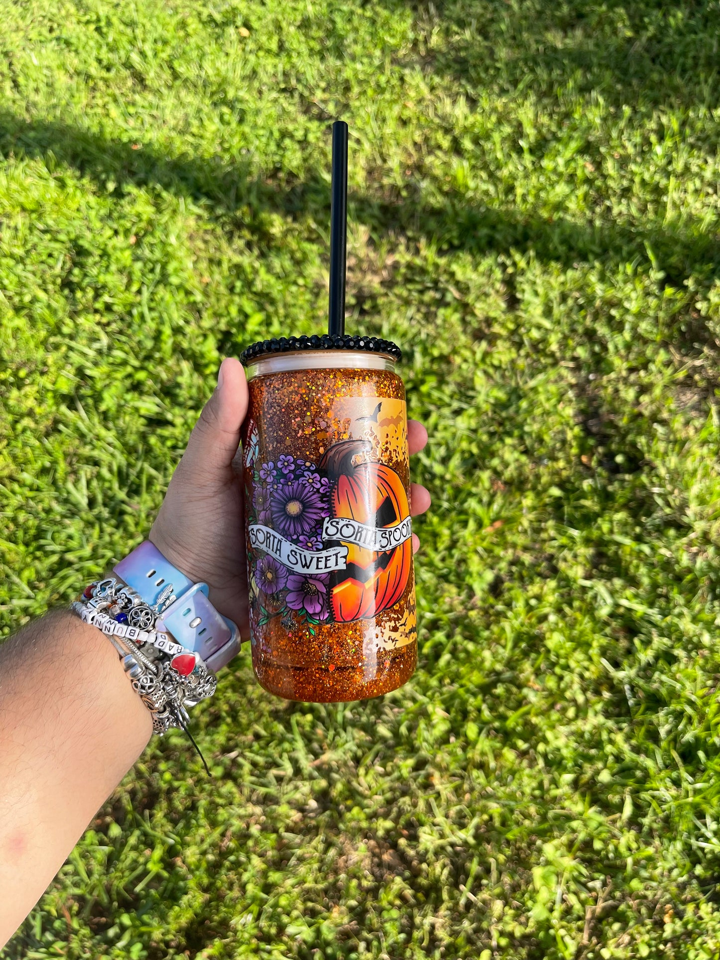 A little sweet a little Spooky Halloween tumbler