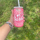 BB Girl pink Snowglobe tumbler
