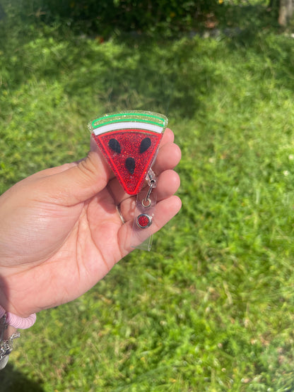 Watermelon Slice Badge Reel