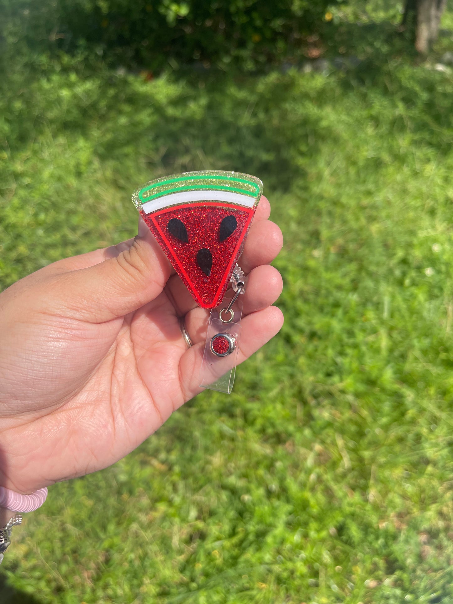 Watermelon Slice Badge Reel