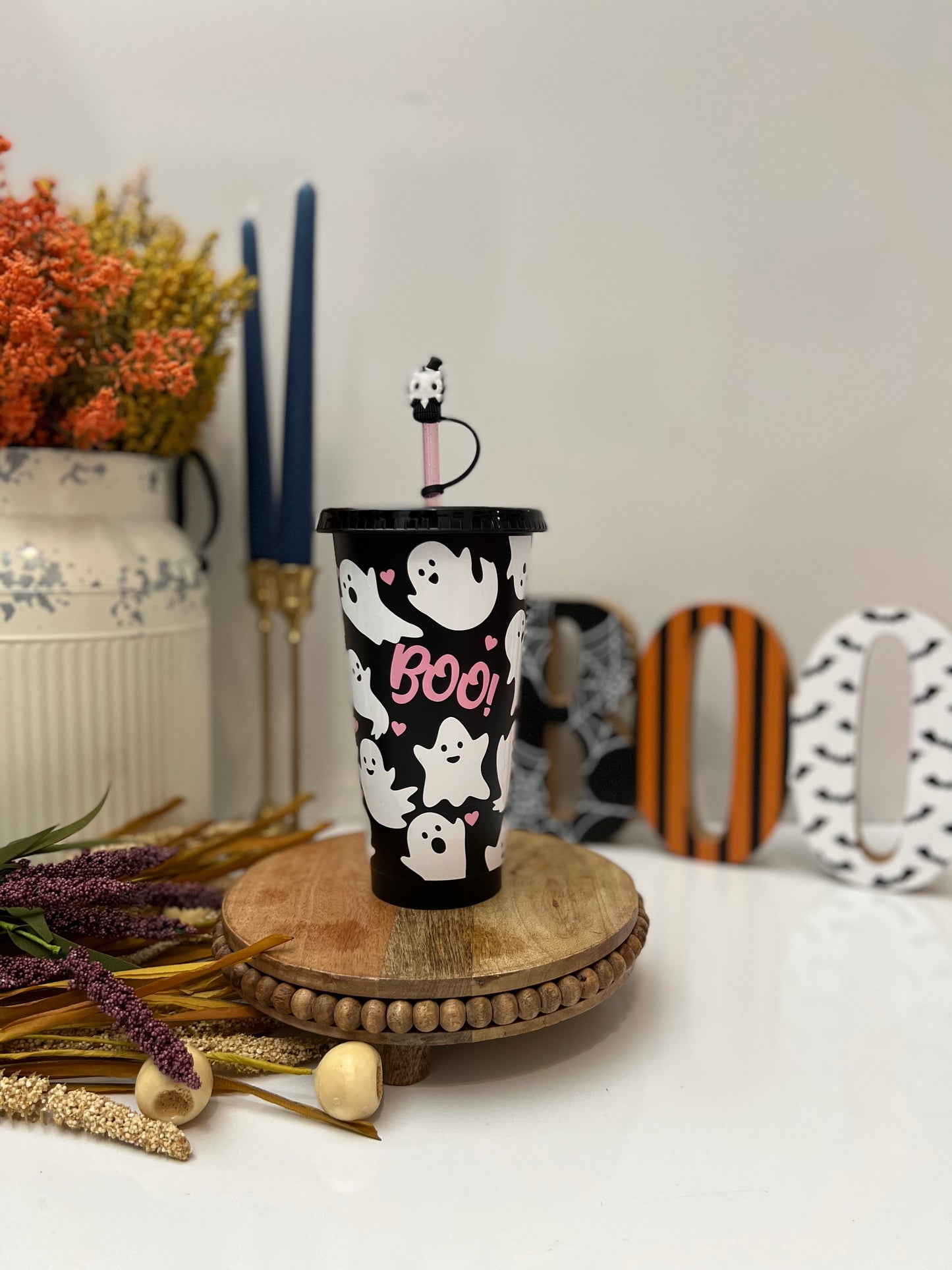 Boo!  Black Ghost cup - 24oz venti cold cup