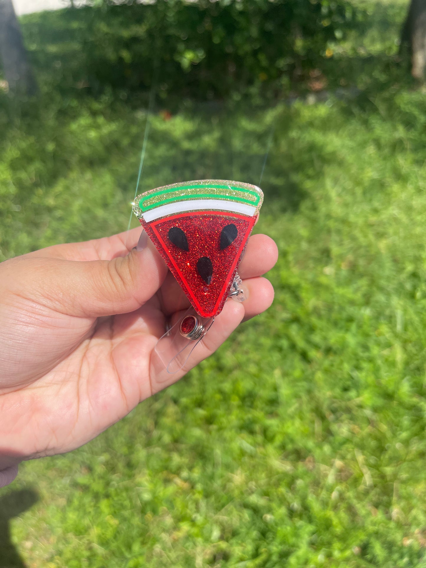 Watermelon Slice Badge Reel