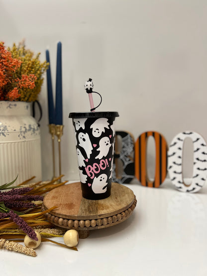 Boo!  Black Ghost cup - 24oz venti cold cup