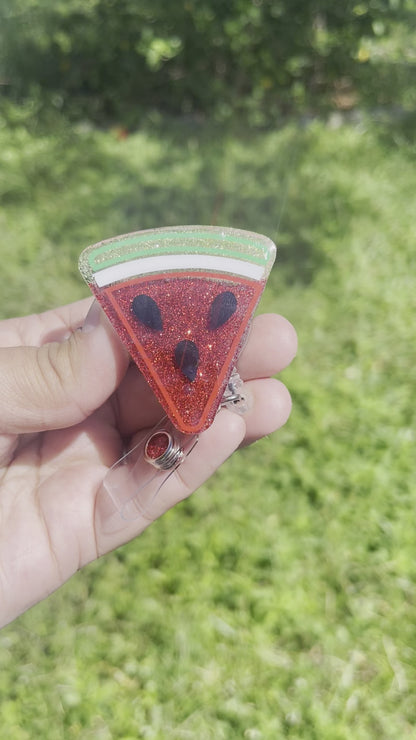 Watermelon Slice Badge Reel