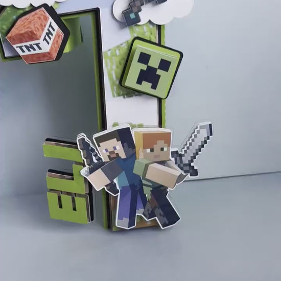 Minecraft 3D Letter | Minecraft Birthday| Minecraft Party | Minecraft Party decorations | Custom Name| Block Party Decor | Paper Party Decor