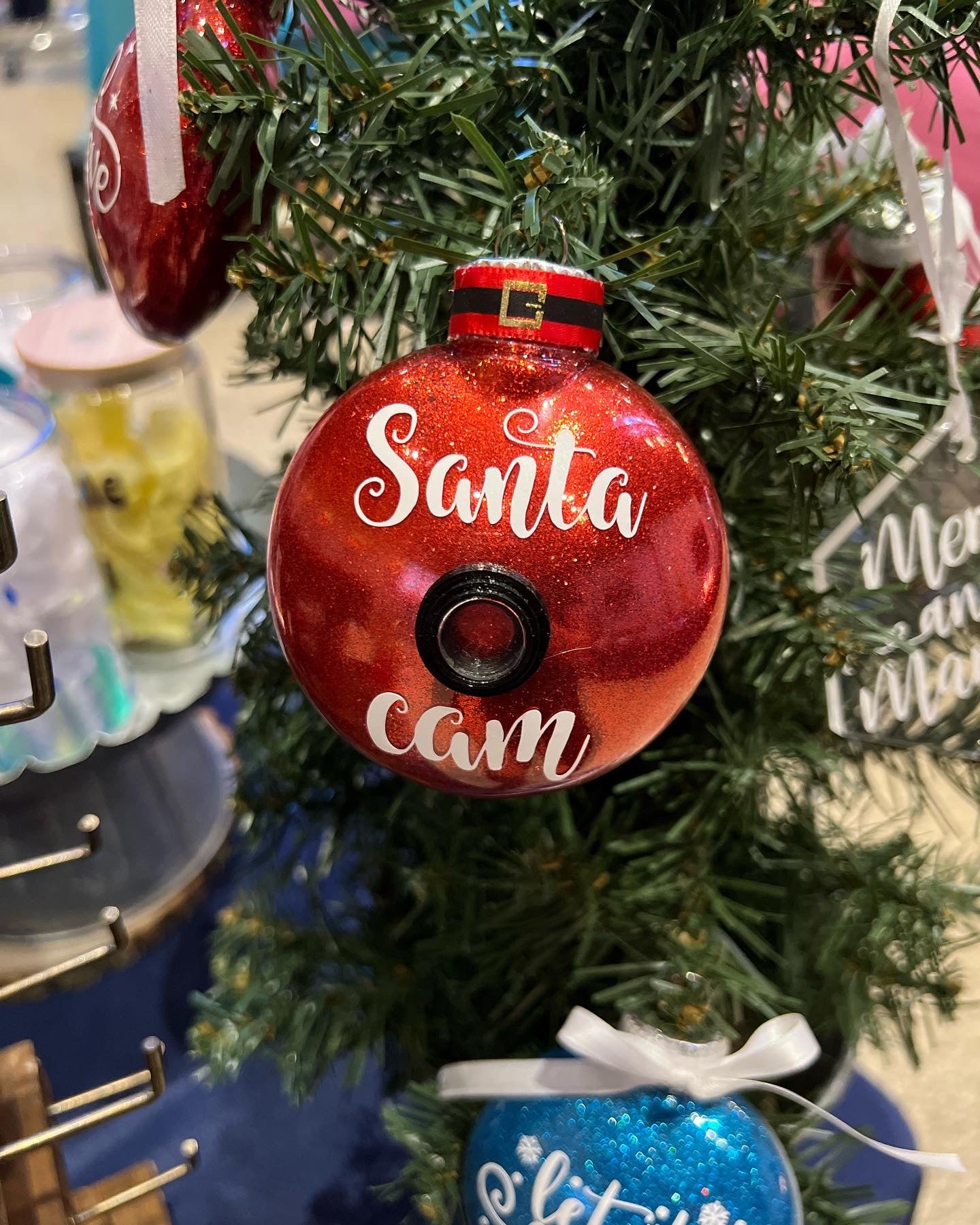 Santa Camera Ornament