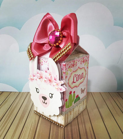 Llama Theme  -  Carton Party Favor Box