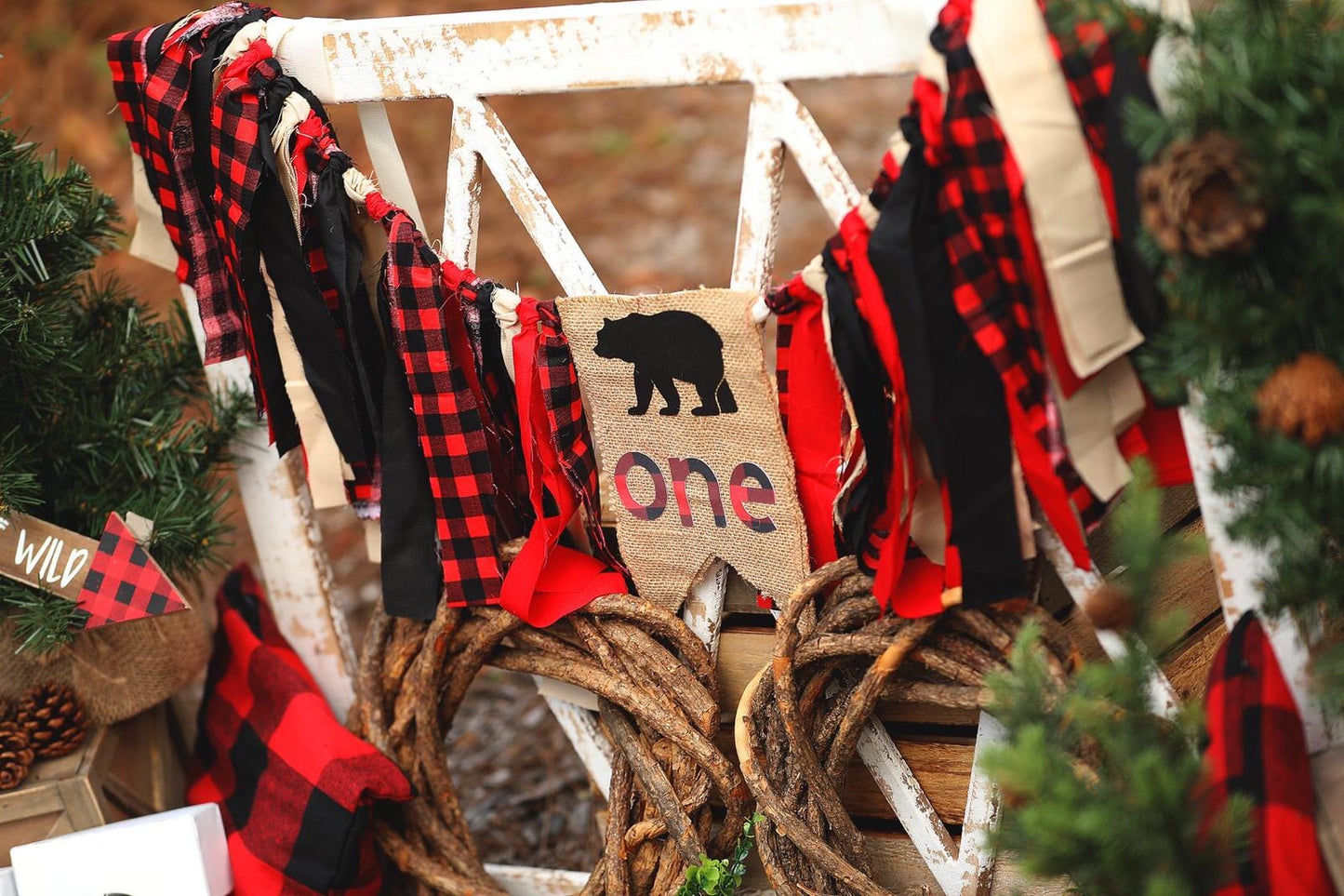 Lumberjack Birthday Banner