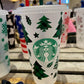 Buffalo Plaid Christmas Tree custom Starbucks cups