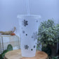 Snowflake Themed 24oz Cold cup