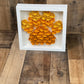 Paw Print Shadow box Tones of Orange