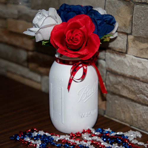 Patriotic Mason Jar