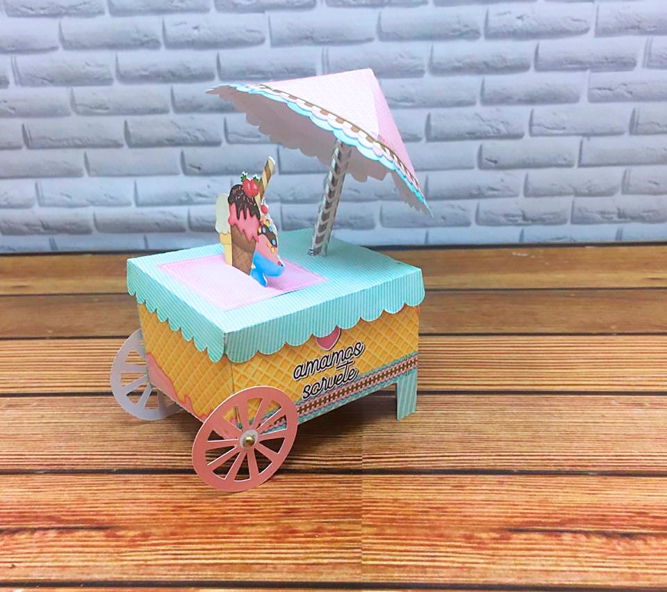 Ice Cream Cart Theme Party Favor Box. Ice Cream theme Treat Boxes. Ice Cream Party decor and gift boxes. Goodie Bag, Ice Cream social.