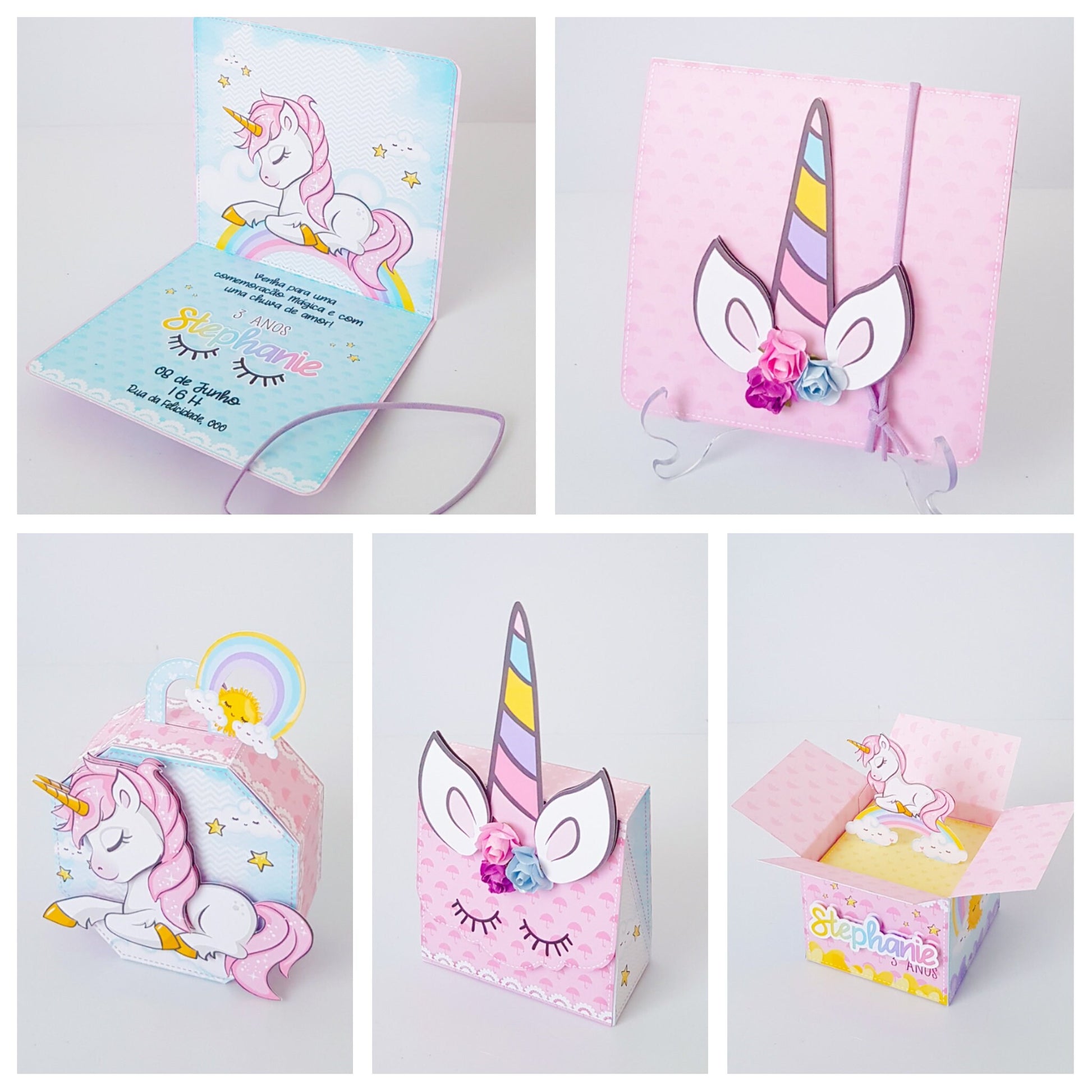 Unicorn Square favor box, Unicorn Decoration, Unicorn Baby Shower, Unicorn party,Luxury goodie bags,