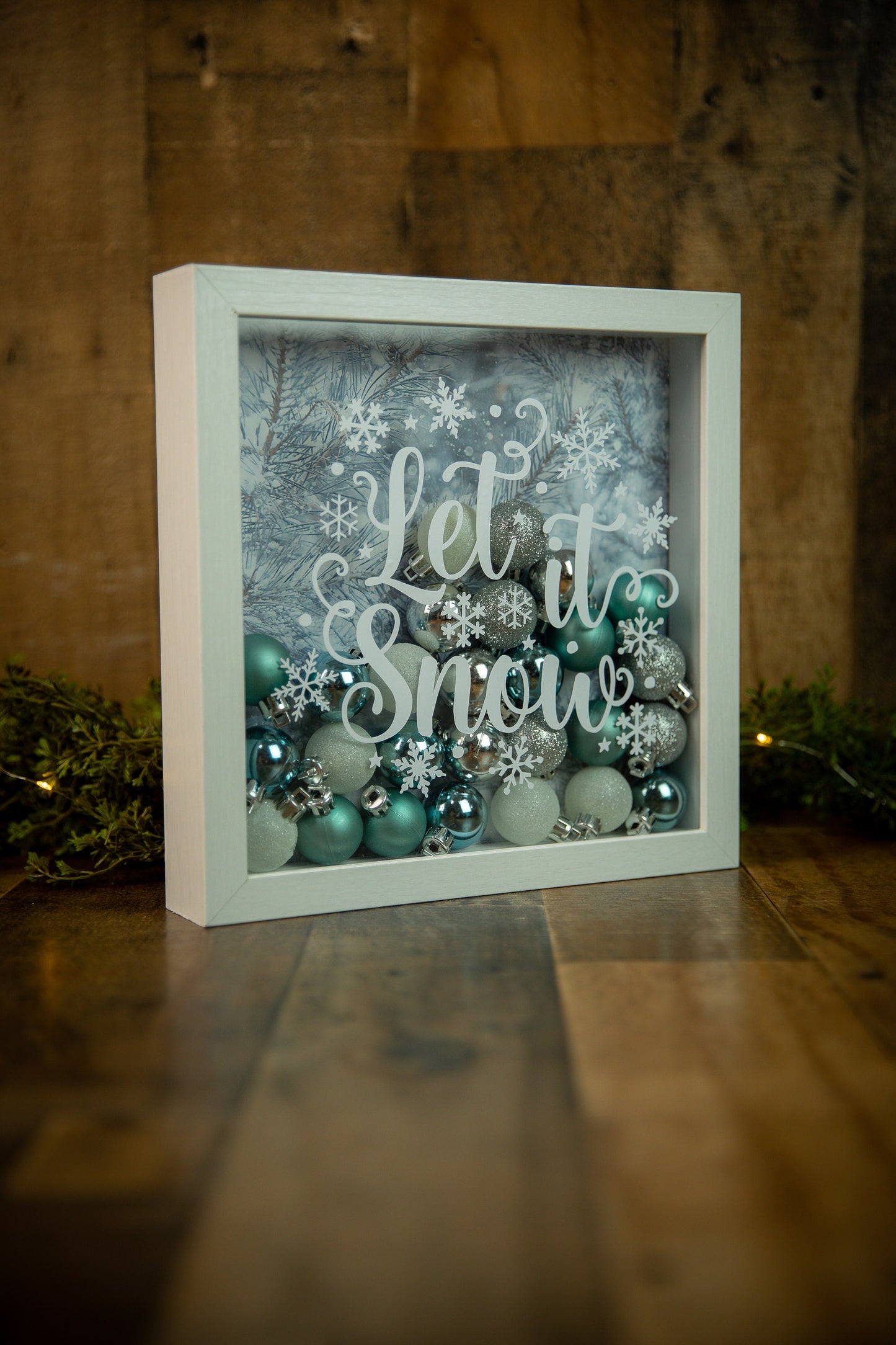 Christmas Shadowbox - Let it Snow Shadowbox | Christmas Decor | Home Decor for Christmas | Gift for mom | gift for wife |Secret Santa gift