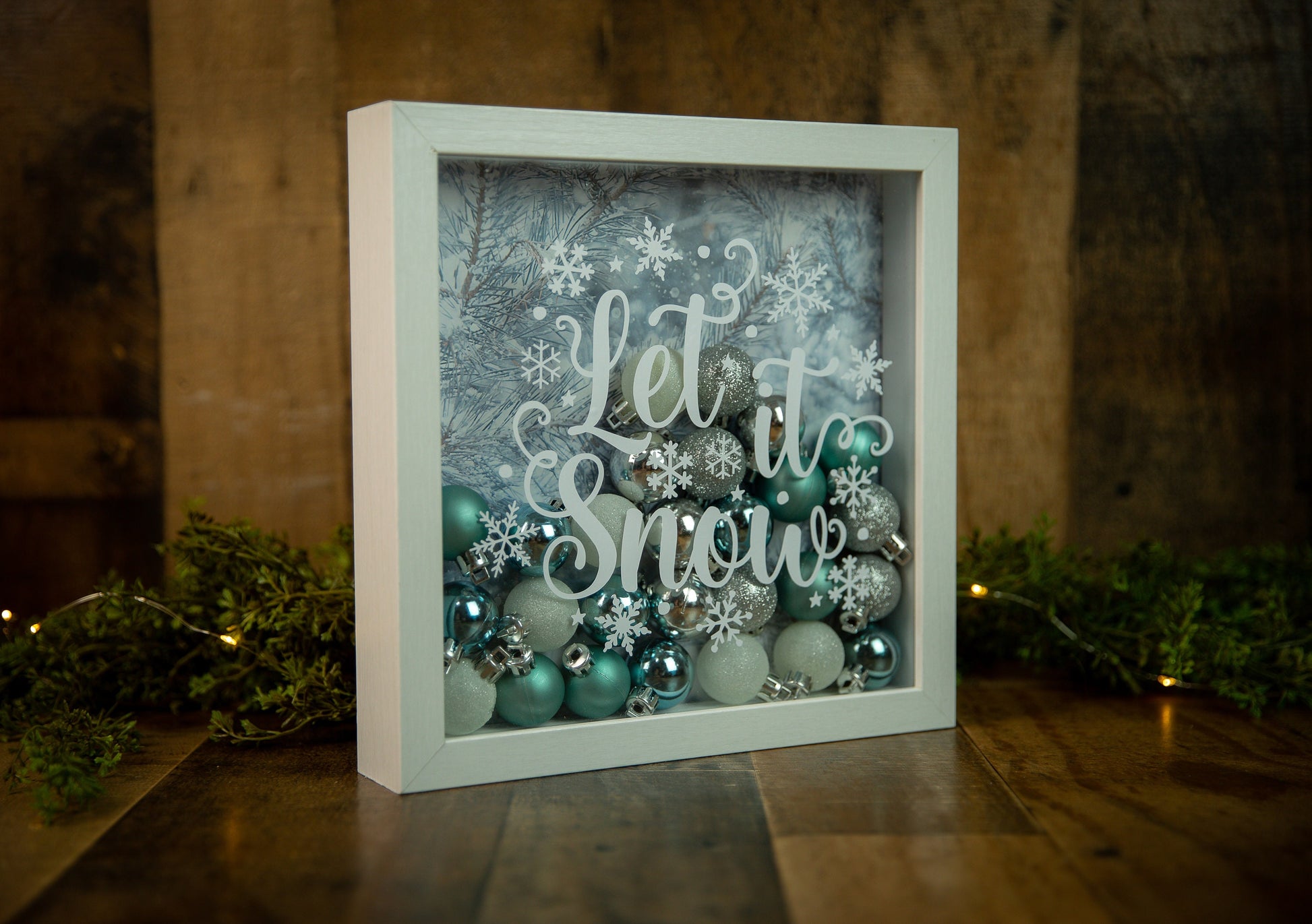 Christmas Shadowbox - Let it Snow Shadowbox | Christmas Decor | Home Decor for Christmas | Gift for mom | gift for wife |Secret Santa gift